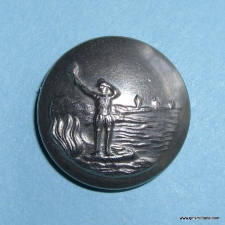 WW2 Home Front White Metal Observer Corps Large Pattern Button