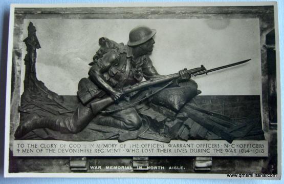 Post WW1 Devonshire Regiment Memorial Exeter Cathedral, North Isle