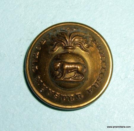 Royal Munster Fusiliers ( RMF ) Officers medium pattern gilt brass button ( 101st & 104th Foot)
