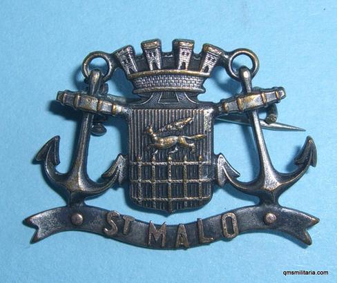 WW1 St Malo French Town Souvenir Battle Pin Brooch Badge