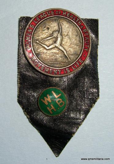 Women 's  League of Health & Beauty Enamel Pin Badge & Scarce Enamel Button