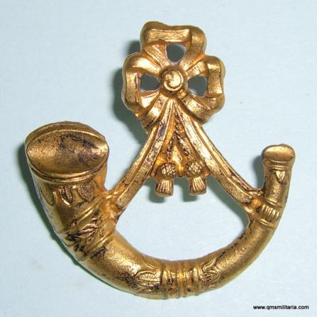 Early Gilt Light Infantry Officer Quality Ribboned Bugle Badge