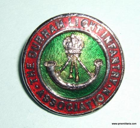 Durham Light Infantry ( DLI ) Association Chrome & Enamel Lapel Buttonhole Pin  Badge