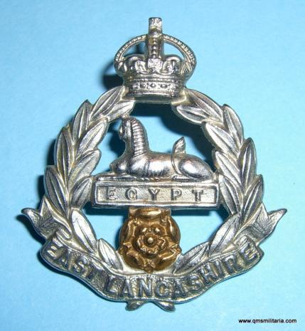 East Lancashire Regiment Bi-metal Cap Badge - Edwardian issue