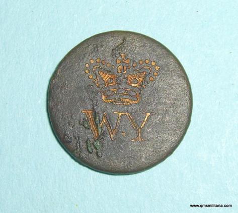 Georgian Warwickshire Yeomanry Small Coatee Button - Excavated Condition