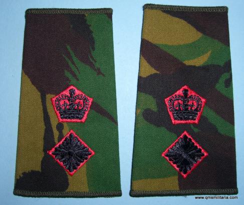 2nd King Edward 7th Own Gurkha Rifles ( The Sirmoor Rifles ) Lieutenant - Colonel 's Pair of Camouflage Rank Slides, pre 1994