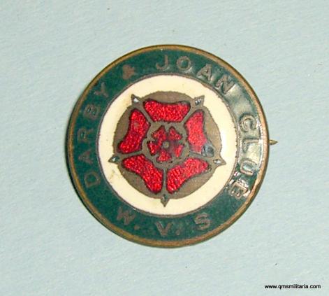 WW2 Home Front - Darby and Joan Club W.V.S. Enamel Pin Badge