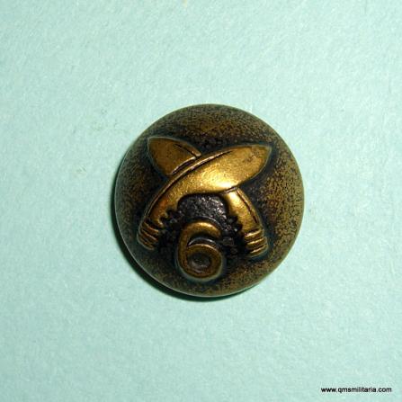 6th Gurkha Rifles Officer 's Blackened Small Pattern Brass Button