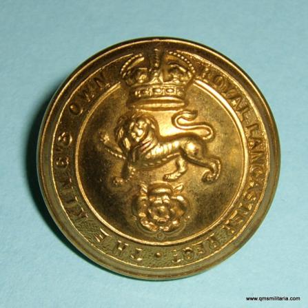 The Kings Own Royal Regiment ( Lancaster ) Large Officers Gilt Button ( 4th Foot)