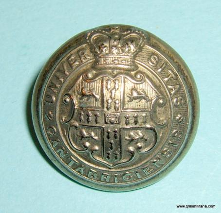 QVC Victorian Cambridge University Rifle Volunteers Large White Metal Button