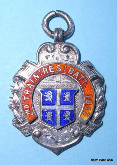 WW1 Silver Hallmarked Watch Fob for 2nd Training Reserve Battalion 1917 ( DLI )