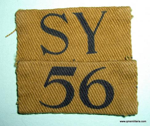 SY 56 Surrey County 56th Battalion Home Guard ( HG ) Cloth Combination Shoulder Title