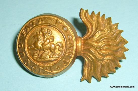 Northumberland Fusiliers ( NF ) Brass Other Ranks Collar Badge, facing left