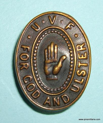 U.V.F. For God And Ulster County Armagh, Official Issue Numbered Irish Lapel Badge