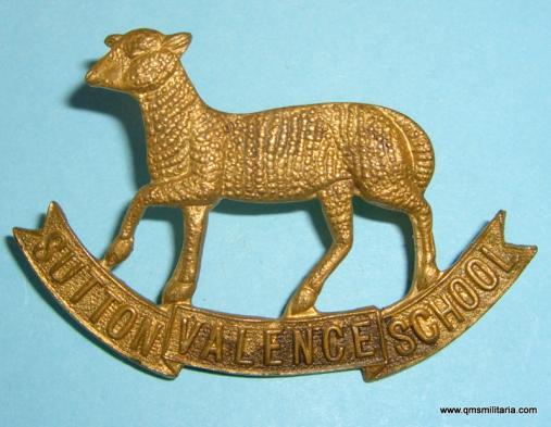 Sutton Valence School OTC Gilding Metal Cap Badge - Maidstone Kent