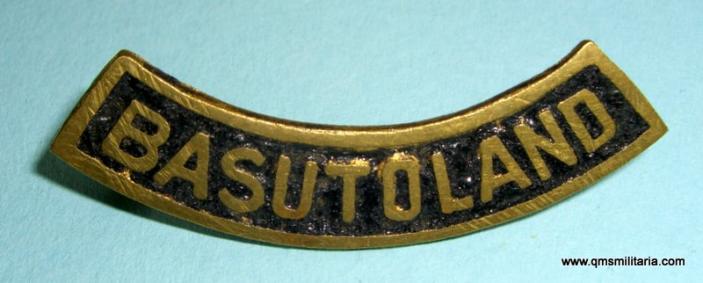 Africa - Basutoland Blackened Brass Solid Shoulder Title