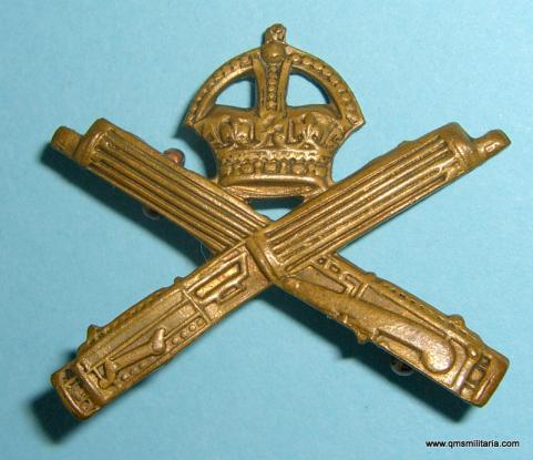 WW1 Machine Gun Corps ( MGC ) Brass Collar Badge