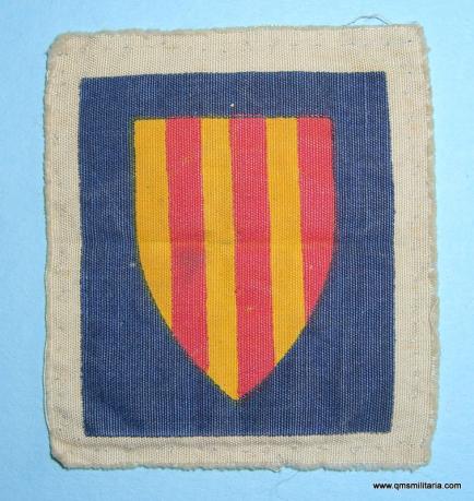 WW2 Printed Northumbrian District ( Northern Command) St Oswalds Shield Formation Sign Cloth Arm Badge