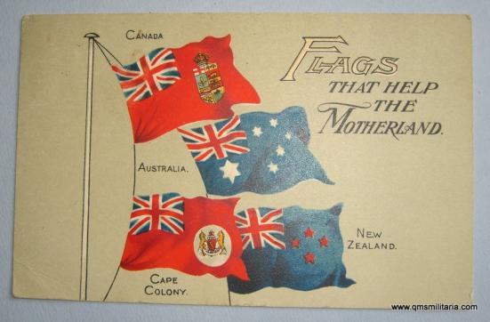 WW1 Propaganda Art Postcard - Flags That Helped the Motherland