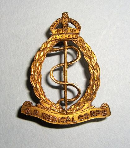 Southern Rhodesia - WW2 S.R. Medical Corps Brass Cap Badge