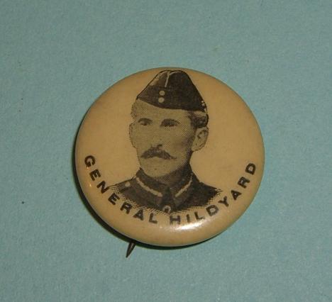 General Hildyard, Photographic Boer War Commemorative Celluloid Tin Tinnie Button Badge