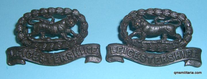Royal Leicestershire Regiment Officers Bronzed OSD Facing and matched pair of collars