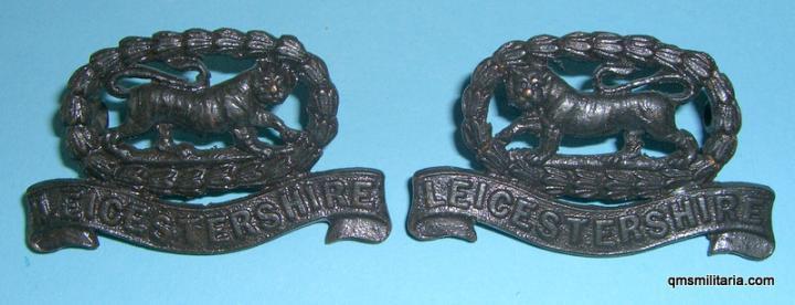 Leicestershire Regiment Officers Bronzed OSD Facing and matched pair of collars