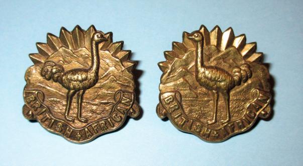 Kings Colonials Imperial Yeomanry  - South African D Squadron Facing Pair of Collar Badges
