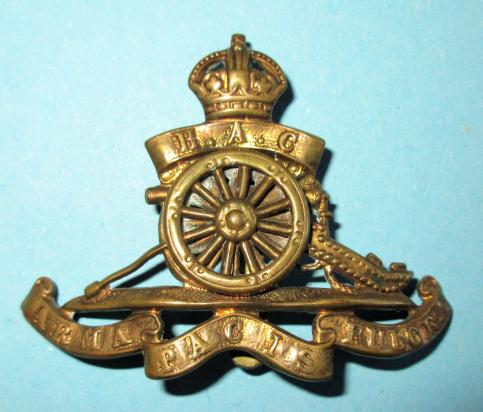 H.A.C. Honourable Artillery Company other Ranks Large Pattern Artillery Pattern Cap Badge