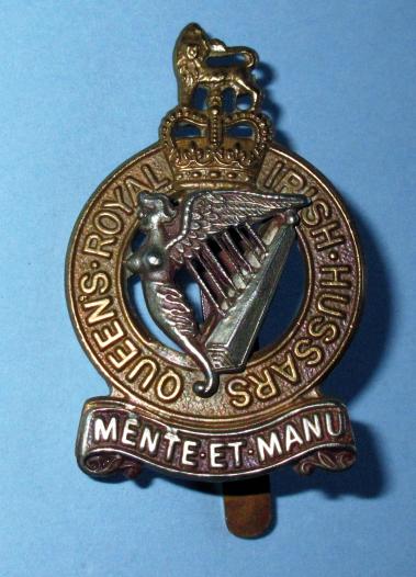 QEII Queens Royal Irish Hussars Bi Metal Cap Badge