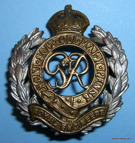 Royal Engineers Bi-Metal Cap Badge, 1949 - 1953