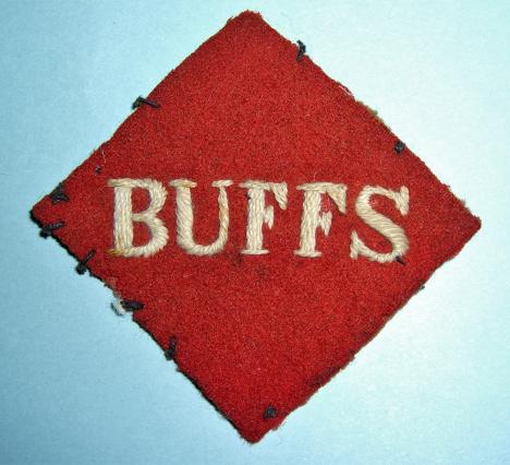 Buffs ( East Kent Regiment ) Boer War Period Foreign Service Helmet Cloth Pagri Badge 