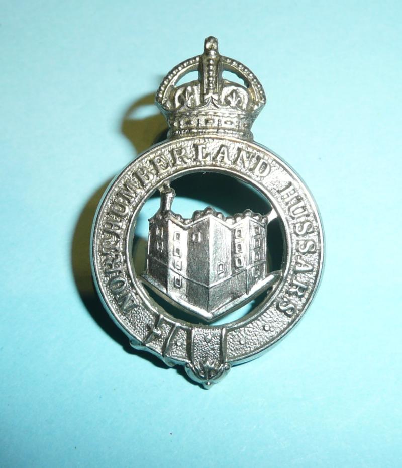 Northumberland Hussars Imperial Yeomanry White Metal Cap Badge