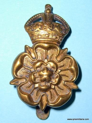 The Queens Own Yorkshire Dragoons Yeomanry Brass Cap Badge