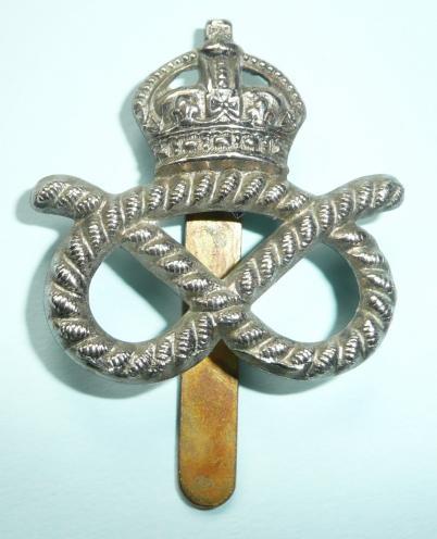 WW1 West Bromwich (South Staffordshire) Volunteer Rifle Corps (VRC  / VTC) White Metal Cap Badge