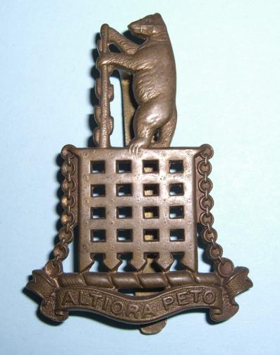 Warwick School OTC 1st Pattern Brass Cap Badge