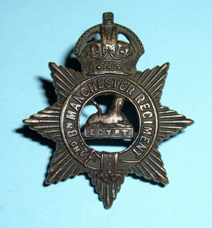 2nd Battalion Manchester Regiment Brunswick Star Officer 's Bronze OSD Forage Cap  Badge / Collar - Jennens