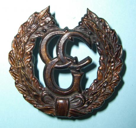 Post WW2 - Control Commission Germany Large Bronzed Cap Badge