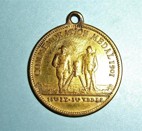 3rd Volunteer Battalion DLI Durham Light Infantry ( Sunderland ) and 15th Imperial Yeomanry Boer War Tribute Medallion Medal