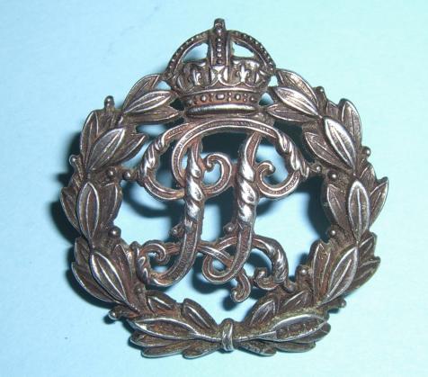 Colonial Indian Police Officers Hallmarked Silver Cap / Collar Badge