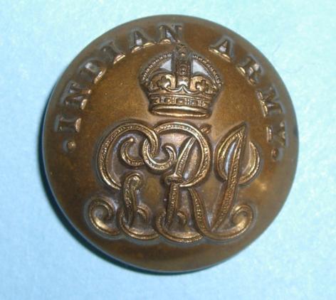 WW1 Indian Army Large Pattern Officer 's Brass Button