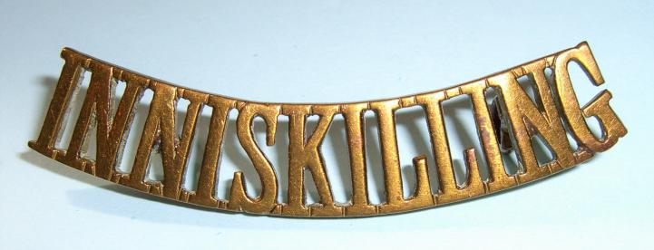 Inniskilling - 6th Inniskillings Dragoons Brass Shoulder Title, 1920 - 1926