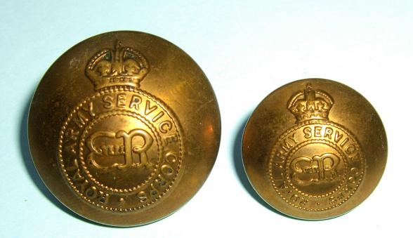 Scarce Pair of Royal Army Service Corps ( RASC ) Officer's Buttons - Edward VIII