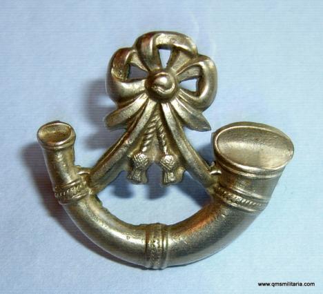 Volunteer / Light Infantry Militia Battalion Other Ranks White Metal Collar Badge