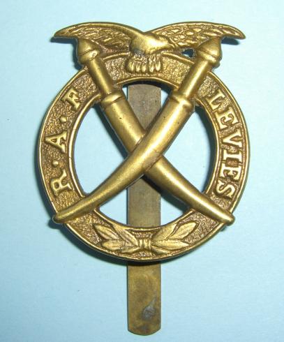RAF IRAQ LEVIES Brass Cap Badge with Pagri Long Slider