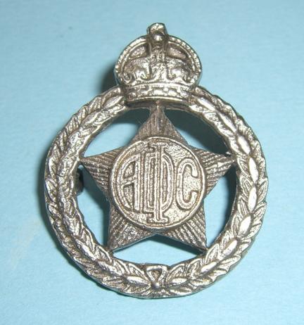 WW2 Indian Army Dental Corps ( IADC ) Officer 's Cast White Metal Cap Badge