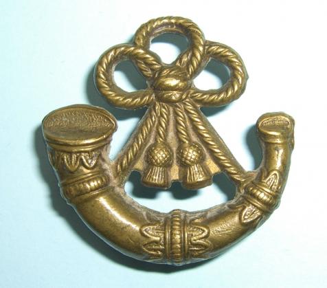Victorian Royal Marine Light Infantry ( RMLI ) Brass Bugle from two part Glengarry Badge