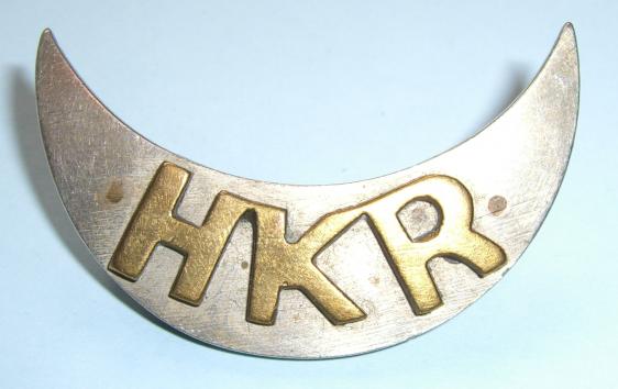 Rare Victorian Hong Kong Regiment Bi Metal Shoulder Title 