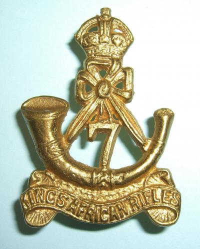 7th King 's African Rifles ( KAR ) Brass Cap Badge - Zanzibar