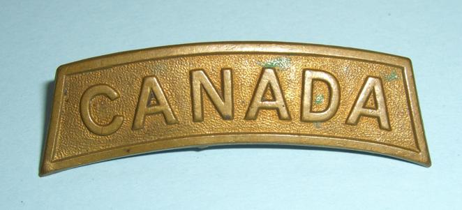 WW1 Canada - Brass Shoulder Title